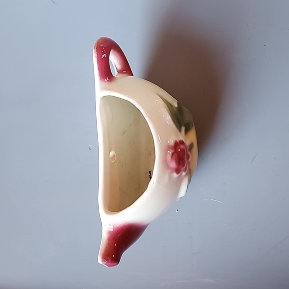 Vintage Wall Pocket in Teapot shape with lemon and Flower - Picture 2 of 3